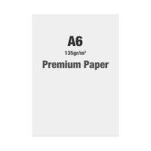 Premium Papier 135g/m2, Satin Oberfläche, A6 (105 x 148 mm)