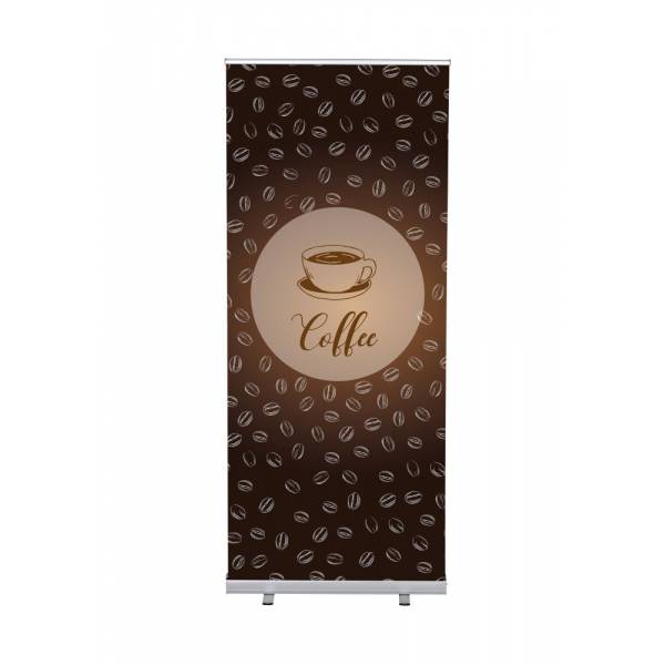 Roll-Banner Budget 85 Komplettset Kaffee Englisch