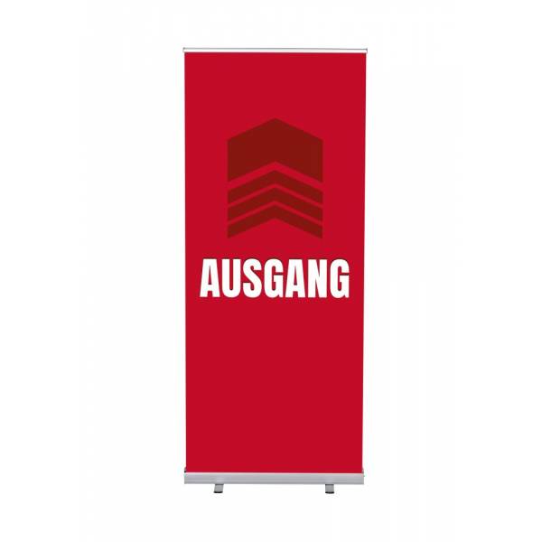 Roll-Banner Budget 85 Komplettset Ausgang Rot Deutsch