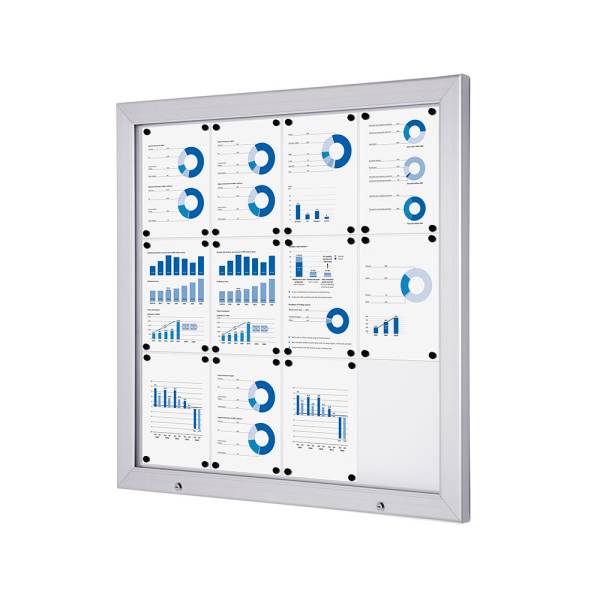 Abschließbarer Schaukasten Outdoor Alpha 12 x A4