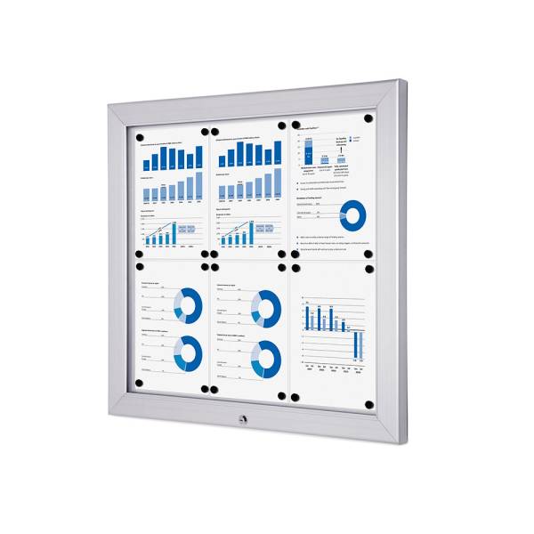 Abschließbarer Schaukasten Outdoor Alpha 6 x A4