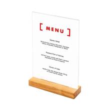 Wooden T Stand Menu Holder