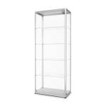 Glasvitrine bel.800x2000x400 silber