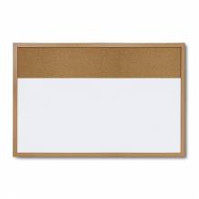 Kombiboard - Whiteboard Holz / Kork 60 x 90 cm